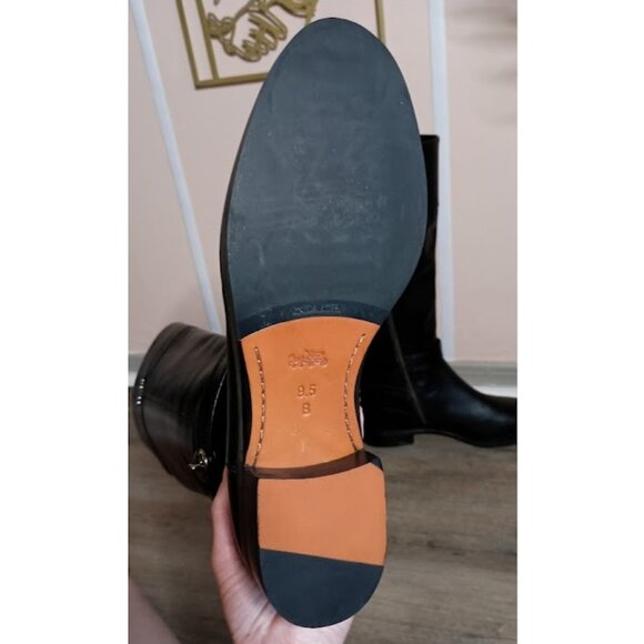 Coach Eva Skinny Calf Leather Riding Boots - Picture 3 of 6